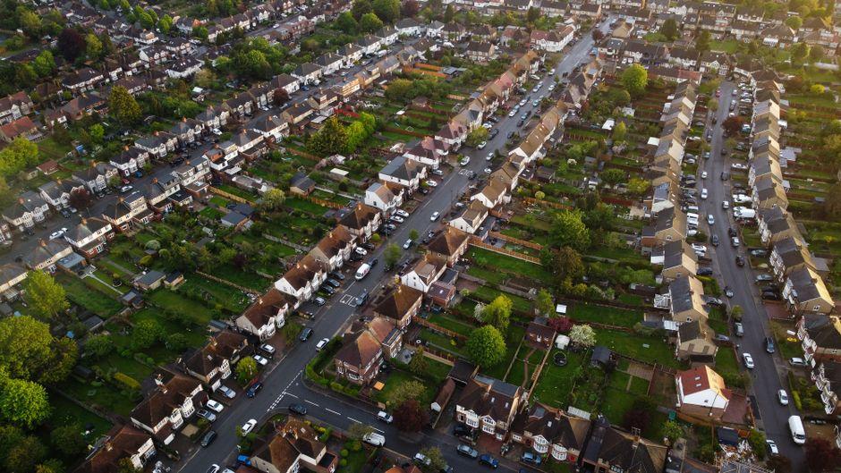Aerial View of a Residential District
